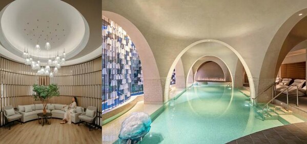 从左至右：西安海荣JW万豪酒店SPA by JW水疗中心、南京珺懋酒店，傲途格精选麓泉水疗中心