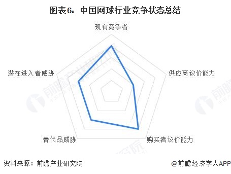 图表6：中国网球行业竞争状态总结