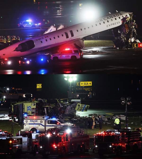 两名机长身亡 纽约机场客机撞消防车监控画面曝光：根本躲不开