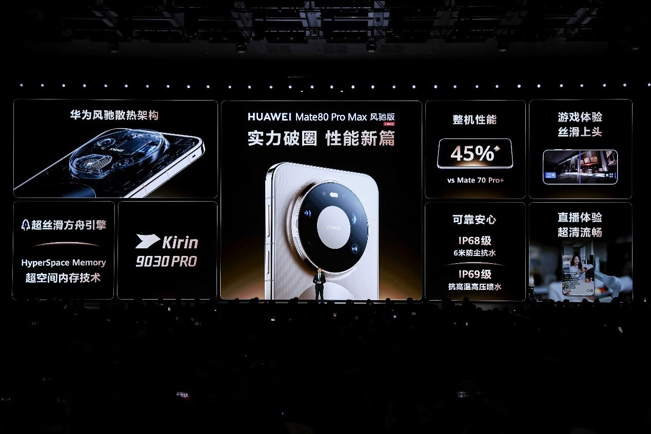 搭载主动散热技术 HUAWEI Mate 80 Pro Max风驰版重构旗舰体验