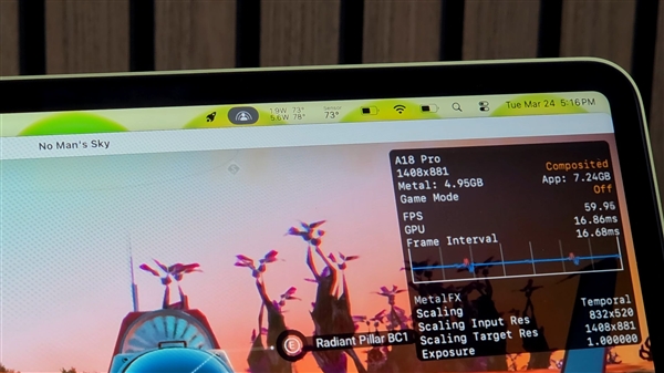苹果MacBook Neo散热实在太差：加一块铜片 游戏性能直接翻倍！