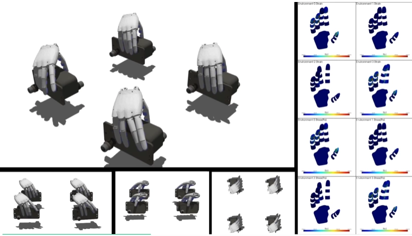 抓握过程的全掌触觉仿真
