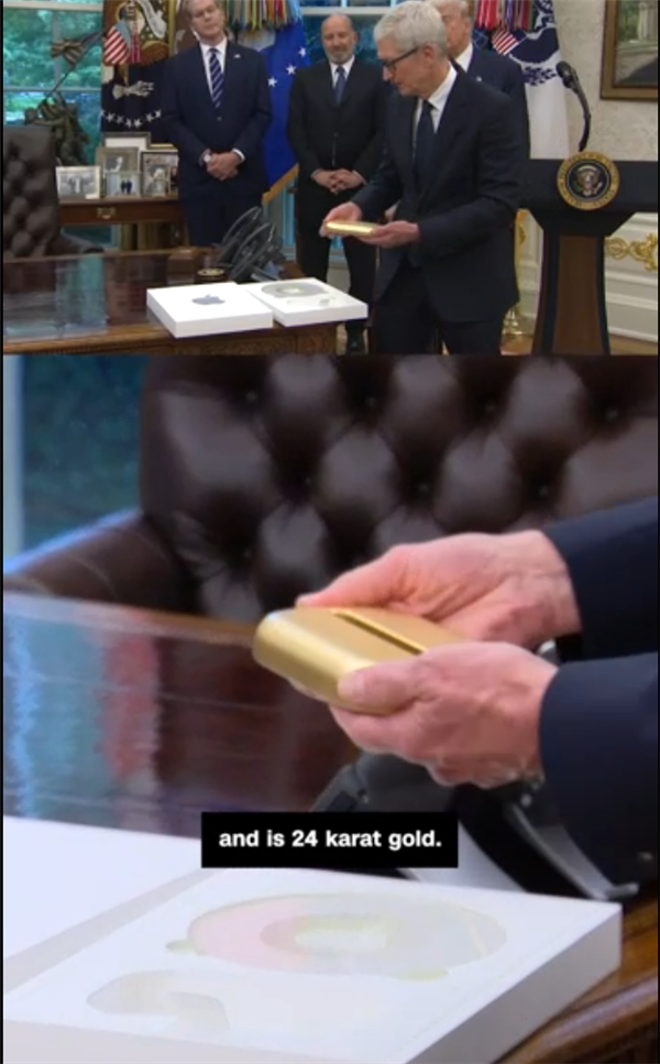 全场焦点跑偏！金色拖拉机亮相白宫 特朗普两度中断讲话夸赞 