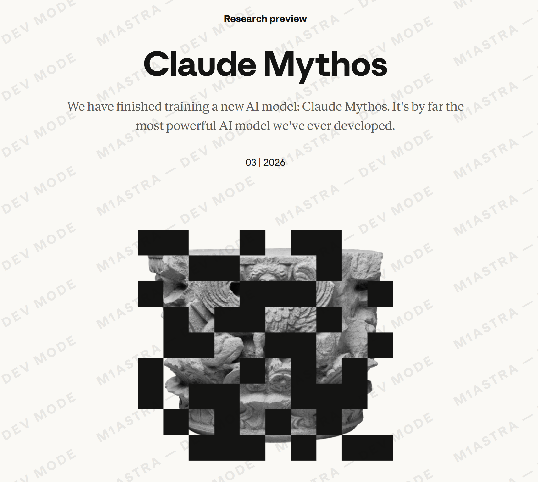 最强Claude要来了？3000份内部泄露文件，曝出Anthropic“神话”模型