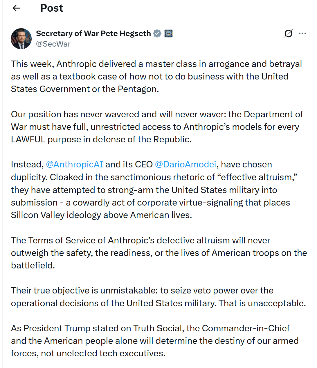 法院叫停封杀Anthropic！美国政府7天内可上诉