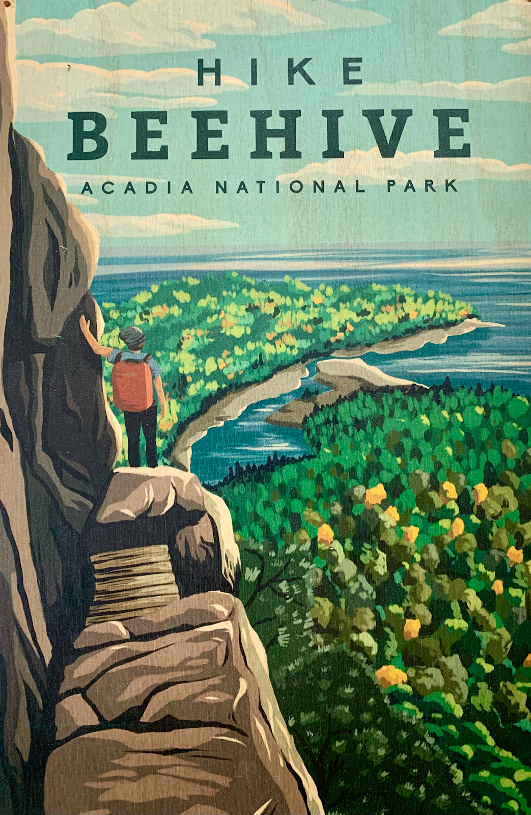 Sign in Ed Lyons's attic for Beehive trail