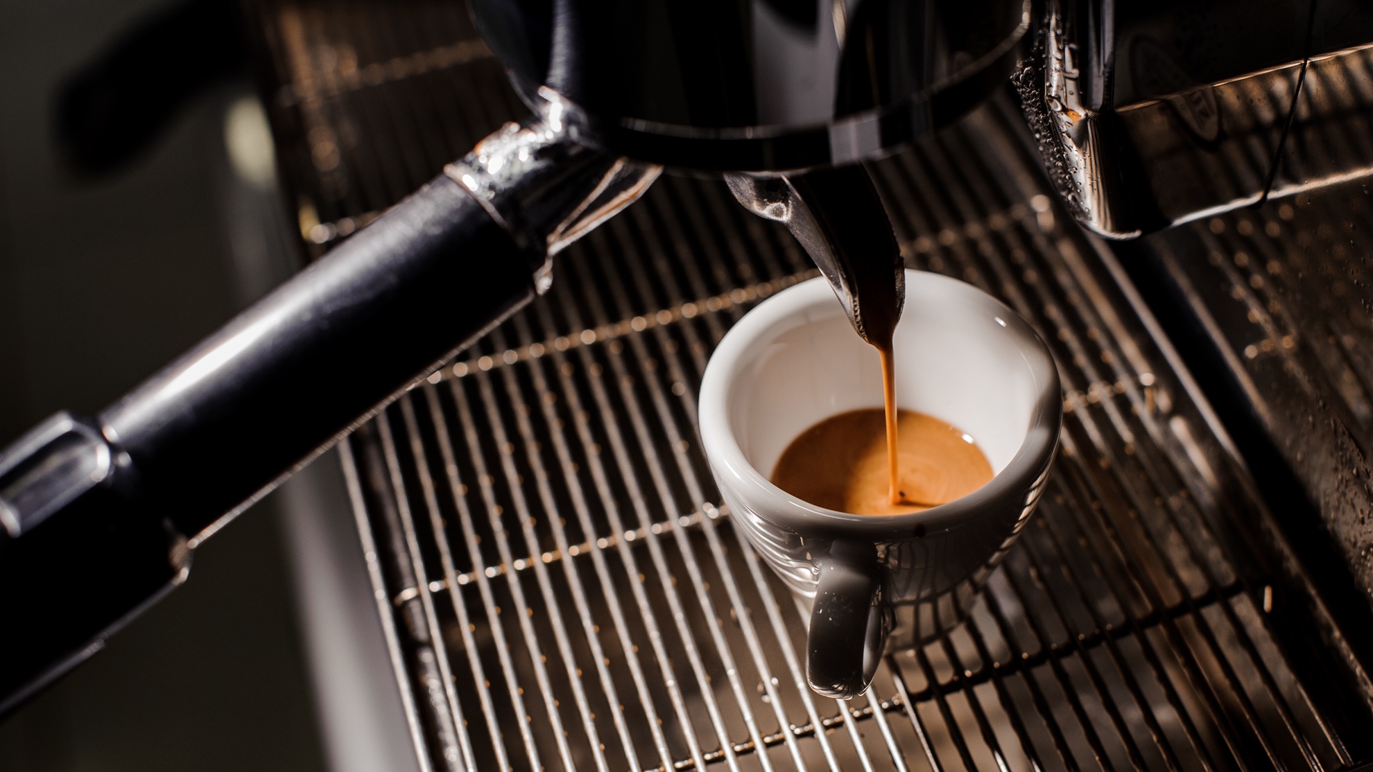 Espresso in a coffee machine
