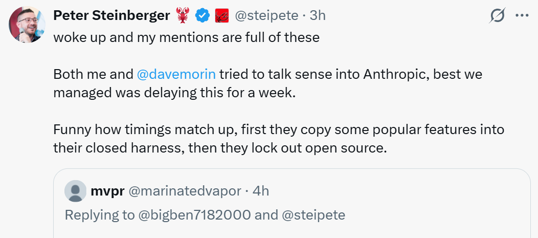 突发！Claude封杀OpenClaw