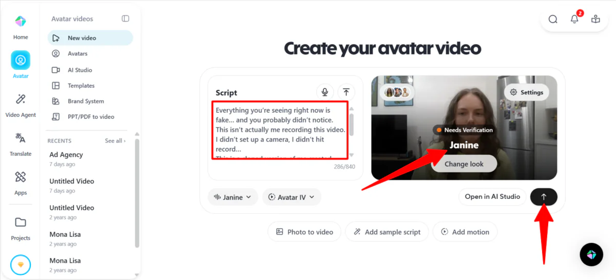 Creating a video of myself using an AI clone created with HeyGen.