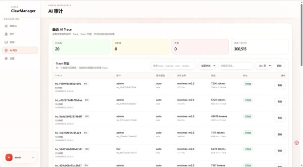 实操演示，AI审计token用量统计