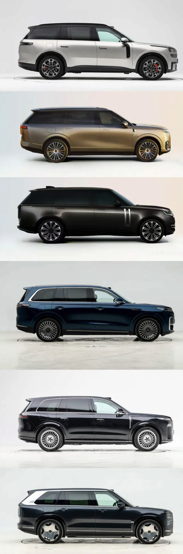 ▲目前已经上市/曝光的大六座 SUV 们，猜猜谁是谁？图源：微博@吴佩