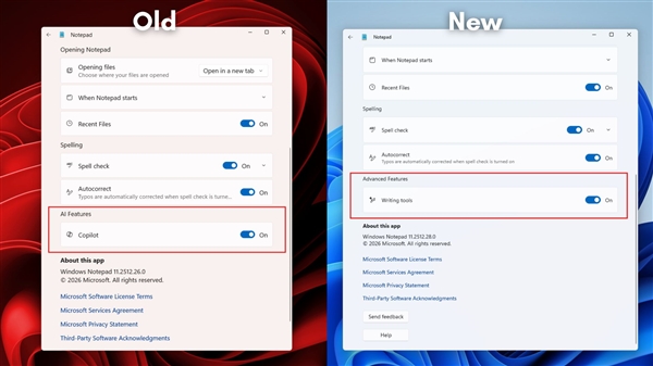 微软终于听劝！Copilot从Win11应用退场：记事本、截图率先实现