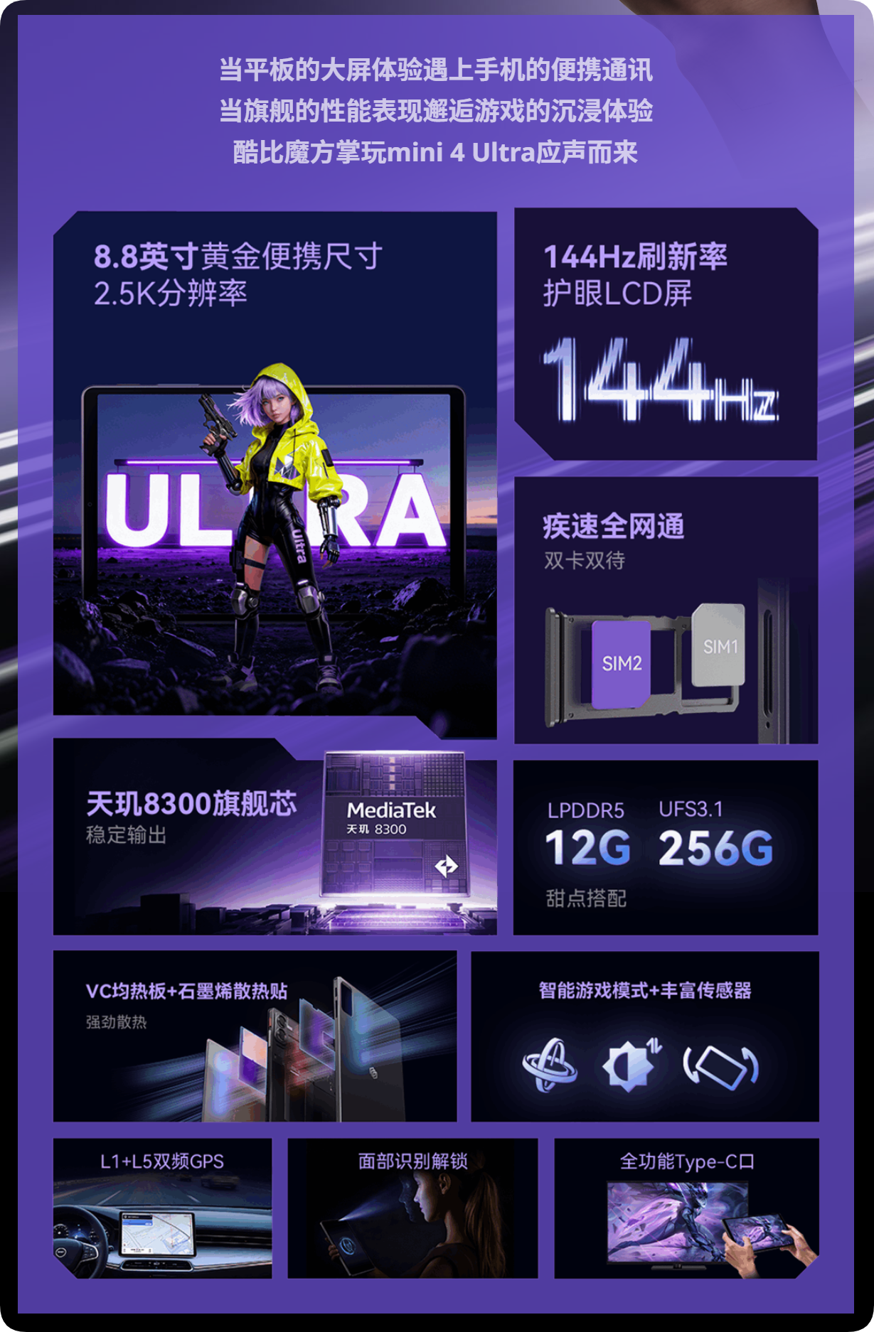 全球首款双卡5G全网通高刷游戏小平板 酷比魔方新品在纽约时代广场闪耀登场