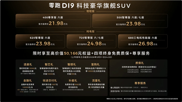 新势力销冠打出王炸！零跑旗舰SUV D19上市：21.98万起