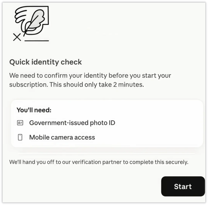 ▲目前，已经有网友发现，在 Claude 内尝试订阅 Max（即最高档会员计划）时，会被触发身份验证。
