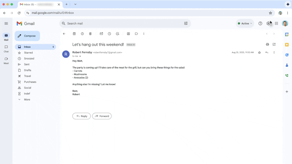 A GIF demonstrating Chrome's Gemini agent completing an Instacart purchase. 