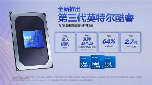 注意没有Ultra！Intel发布低端酷睿3系列：同款18A工艺和架构