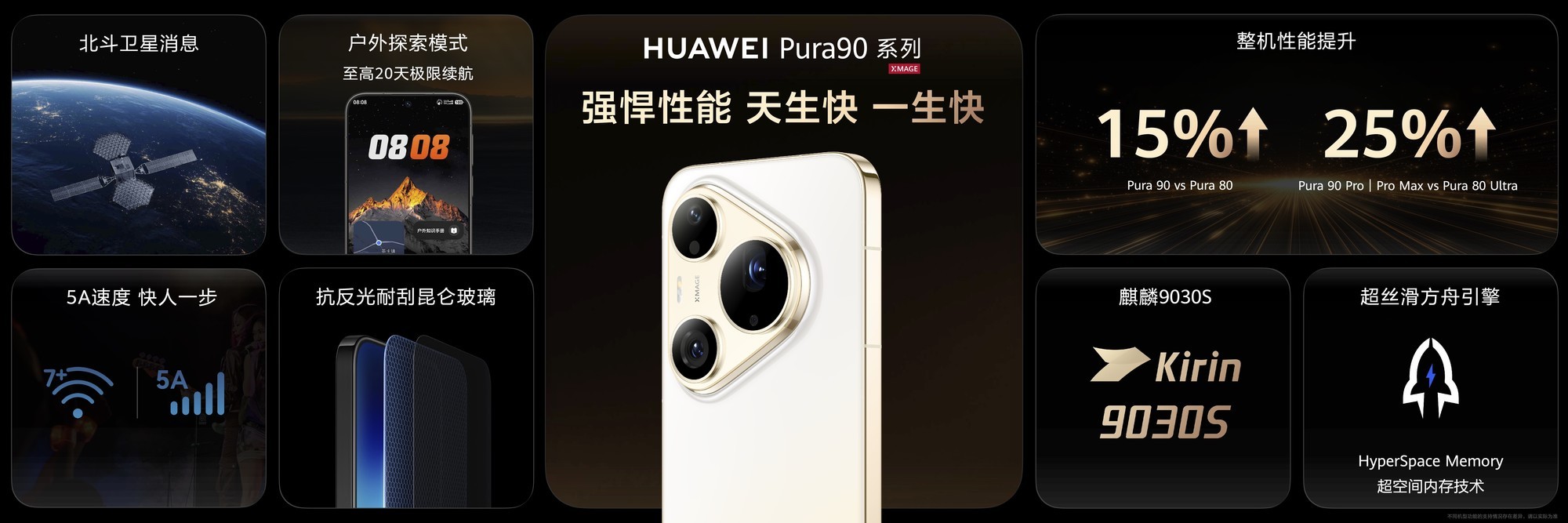 华为Pura 90 Pro Max搭载全新昆仑玻璃 硬核防护实现不贴膜放心用