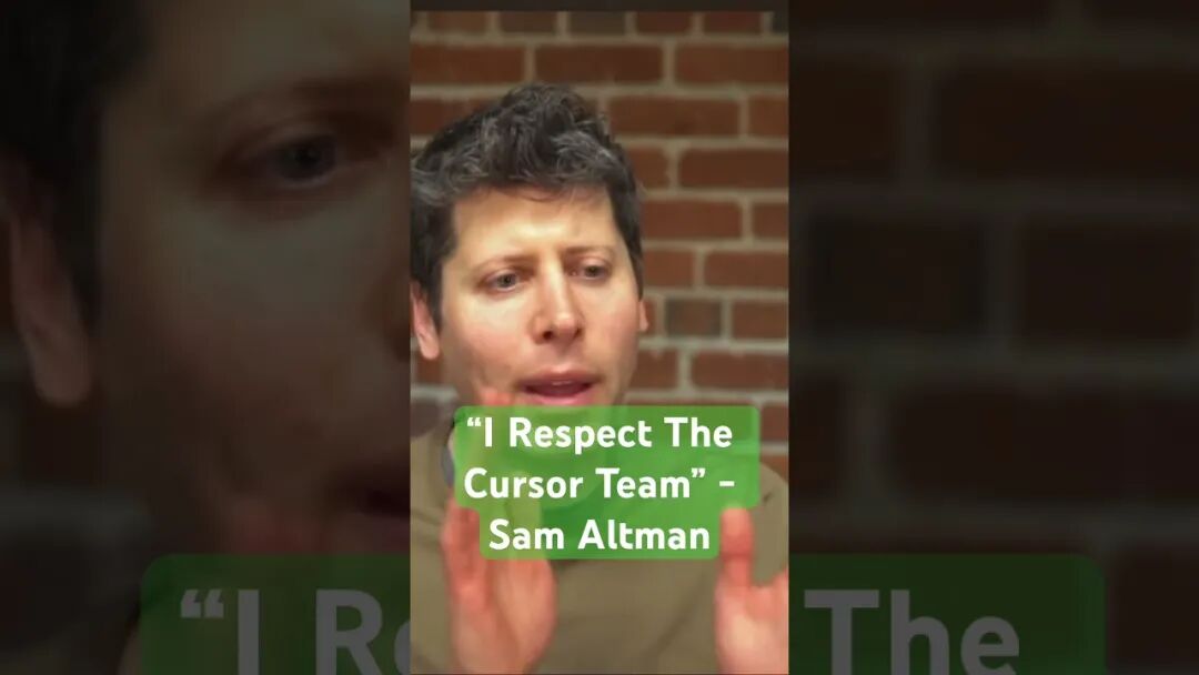I respect the Cursor team - Sam Altman #ai #tech #business - YouTube