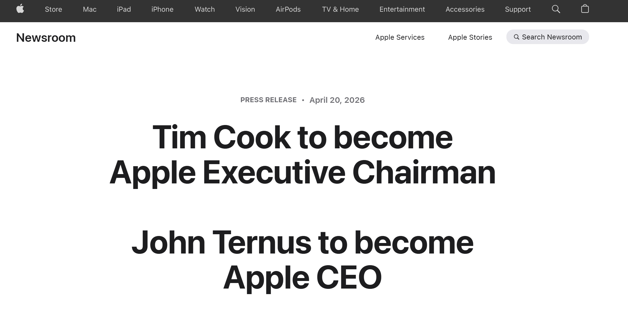 突发！库克卸任苹果CEO，一个时代结束了