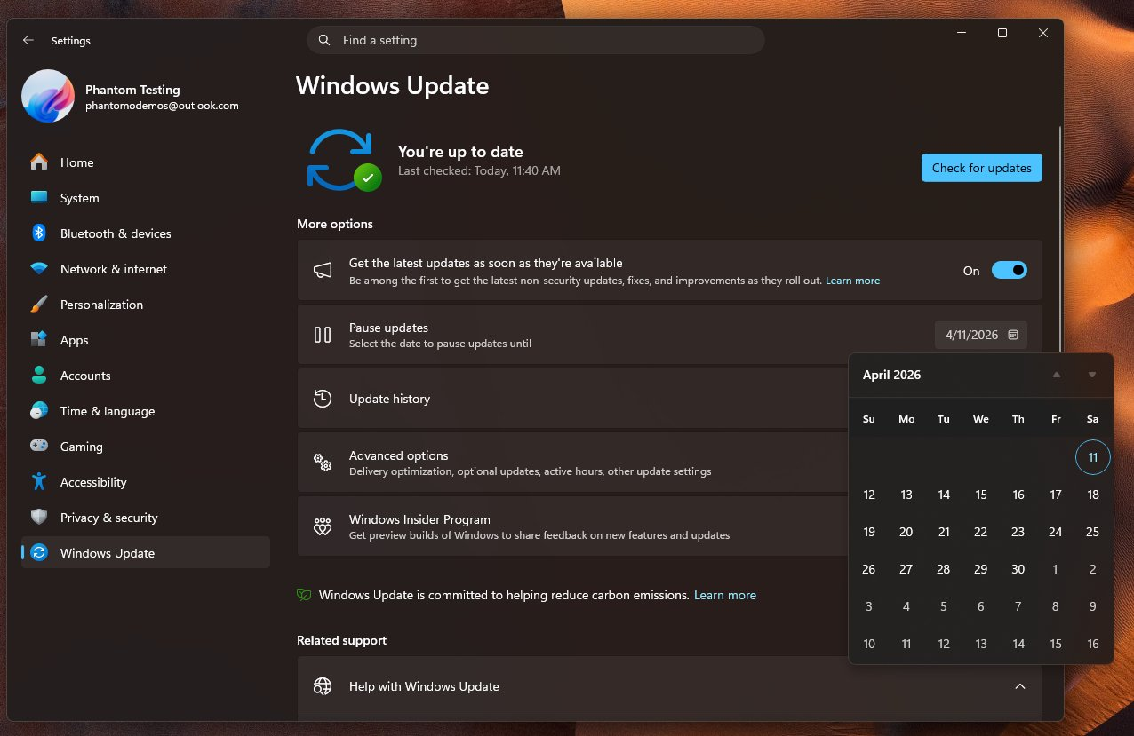微软在Windows 11更新中增加手选日期 不再强制自动更新系统