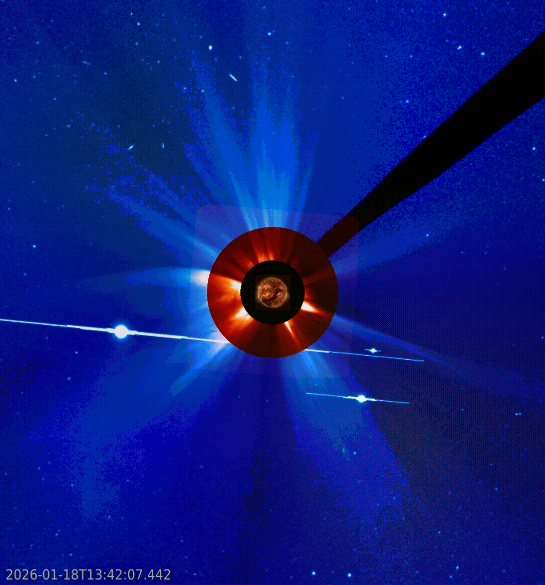 Coronal Mass Ejection erupts from the Sun on 18 January 2026