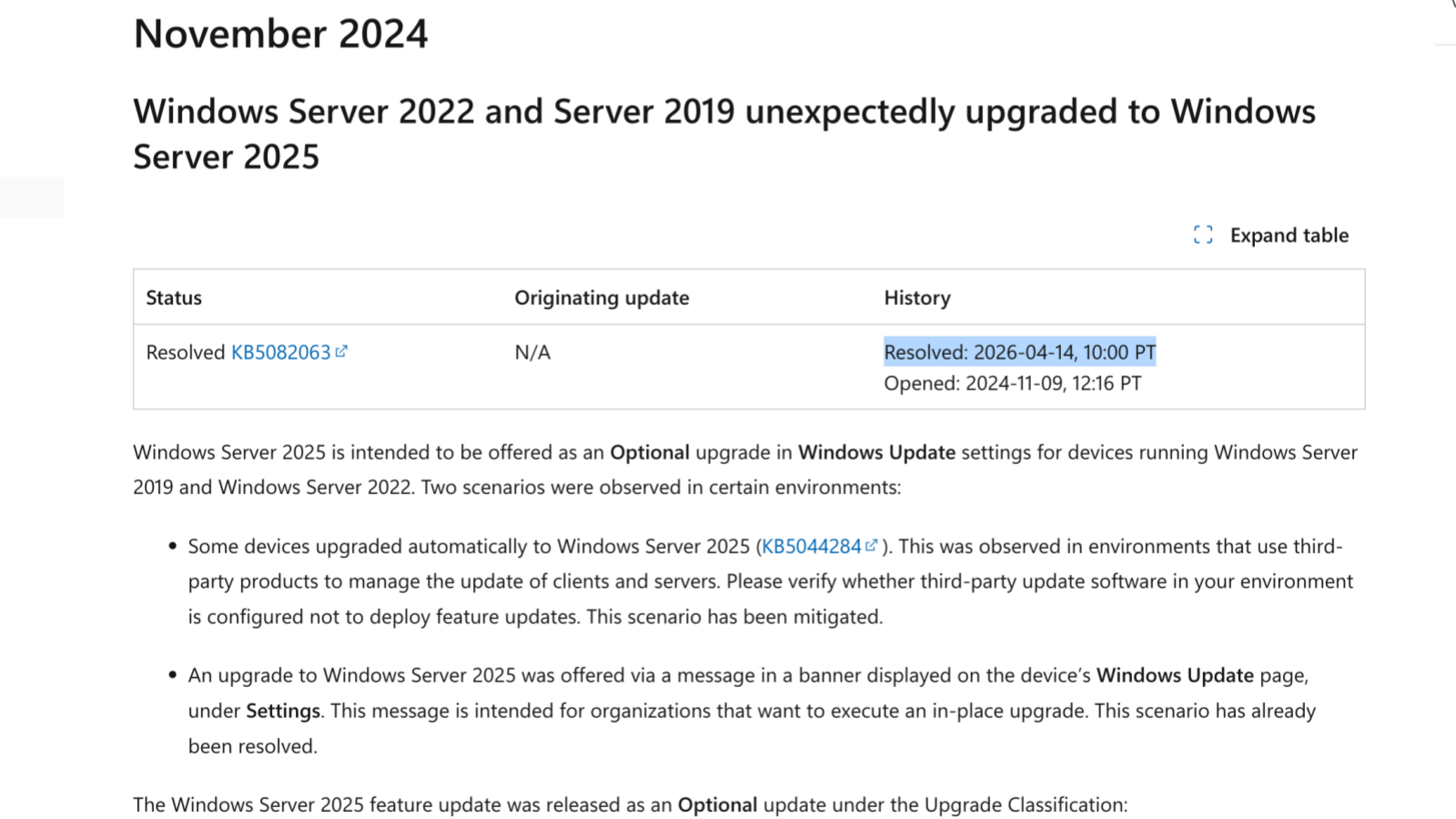 微软修复自2024年9月以来就存在的自动升级到Windows Server 2025问题