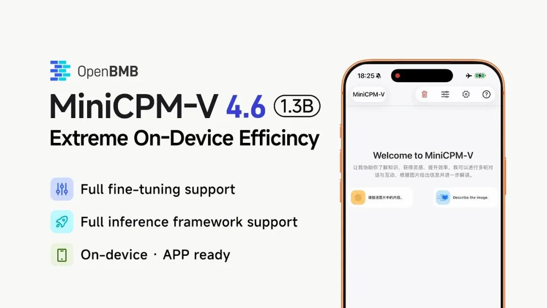 MiniCPM-V 4.6 (1.3B) is now live 🚀🚀