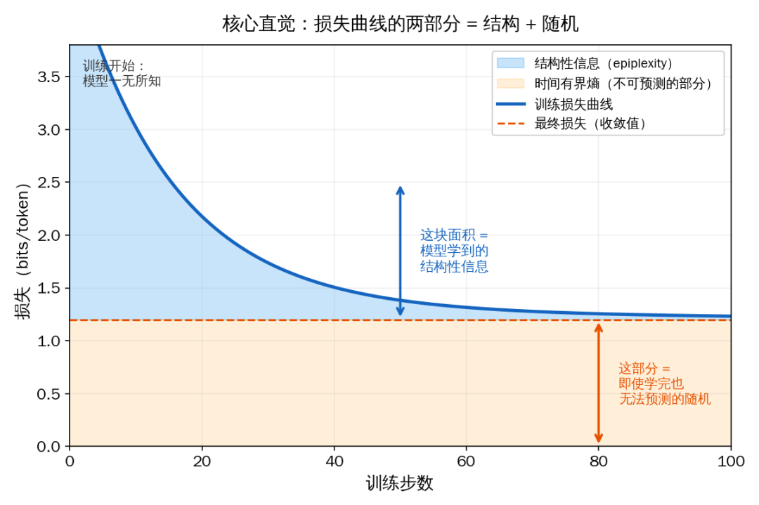 核心直觉:损失曲线的两部分 = 结构 + 随机