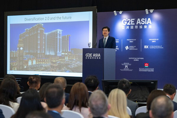 金沙中国有限公司行政总裁兼执行董事郑君诺周二担任“2026 亚洲国际娱乐展”主旨演讲嘉宾,就澳门综合旅游业乃至多元发展路向等重要议题,向现场二百名来自区内行业领袖及旅游业持份者分享洞见。 金沙中国有限公司行政总裁兼执行董事郑君诺周二担任“2026 亚洲国际娱乐展”主旨演讲嘉宾,就澳门综合旅游业乃至多元发展路向等重要议题,向现场二百名来自区内行业领袖及旅游业持份者分享洞见。