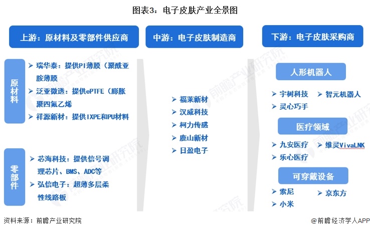 图表3:电子皮肤产业全景图