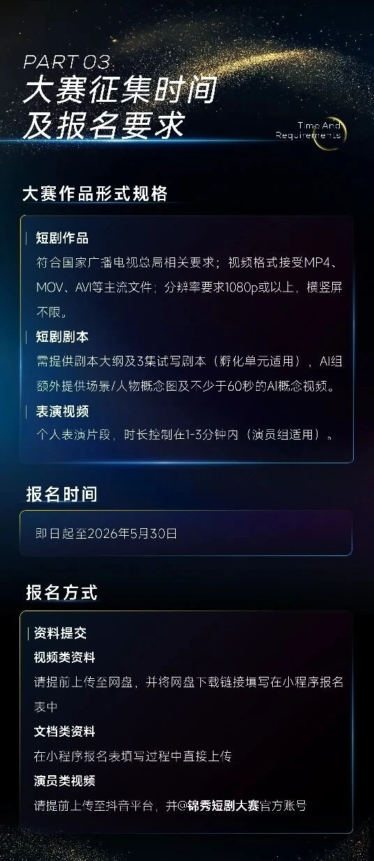  2026锦·秀短剧大赛报名征集令