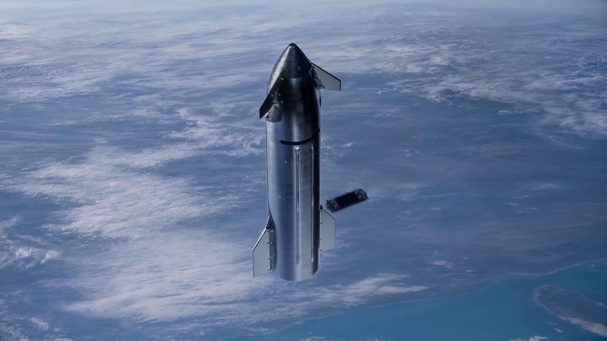 A SpaceX rocket hovers in Earth’s atmosphere, representing SpaceX and xAI’s strategic shift toward space-based AI projects.