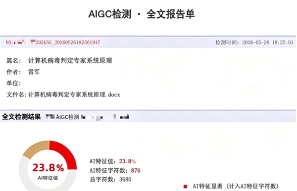 雷军34年前论文AI率超标！AI检测乌龙频出：毕业生花700元自证清白