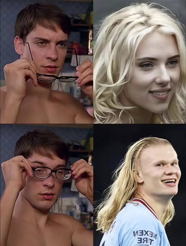 金发长腿不一定是美女!哈兰德成世界杯最火球员