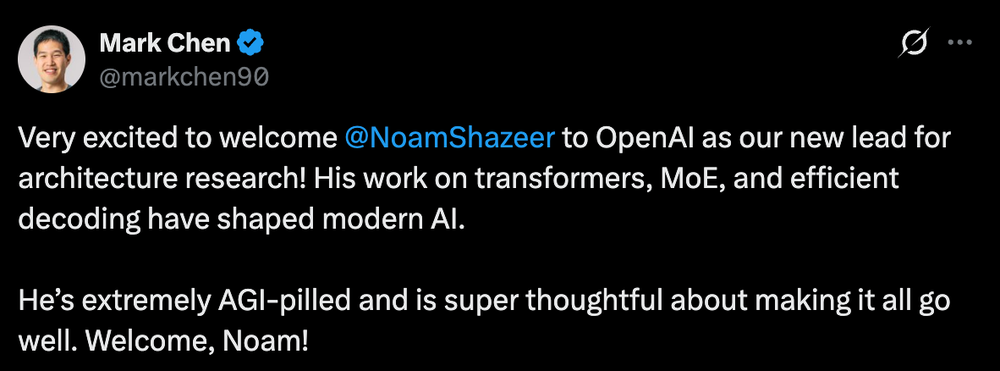 突发！谷歌Gemini联席负责人，被OpenAI挖了
