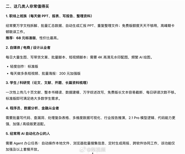 最贵一年6000元!专业版真值得买吗:豆包自己给出答案