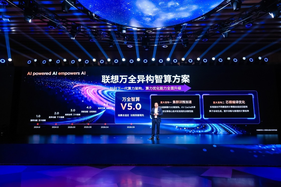 联想发布异构智算平台5.0+超节点方案,软硬协同突破算力瓶颈