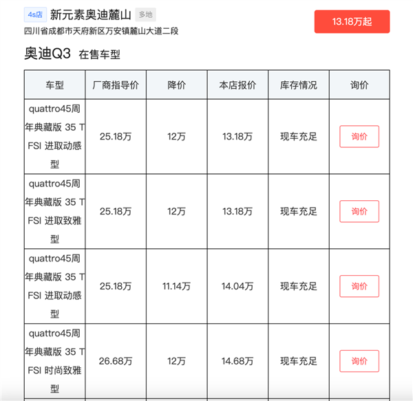 打六折、降20万、保值率破50%!行政标杆奥迪A6L创20年历史最低价