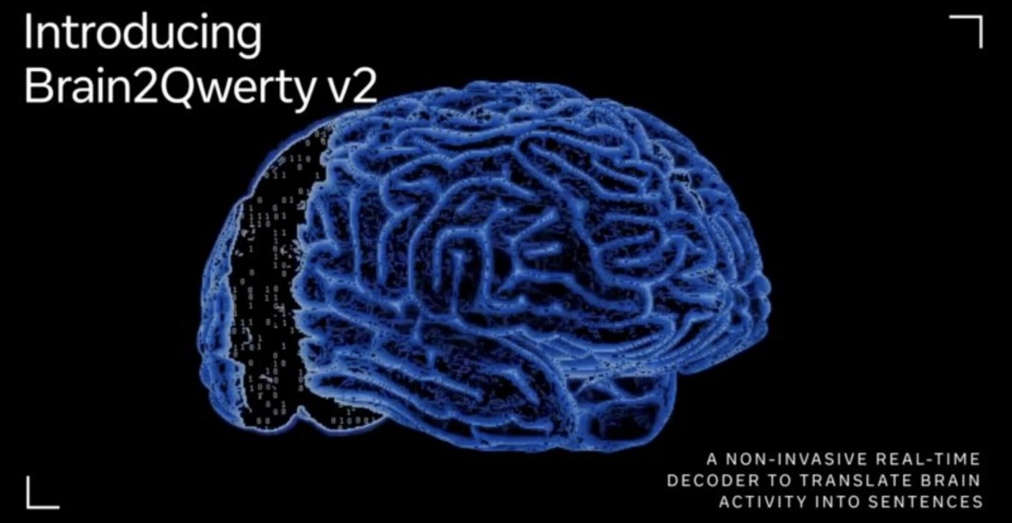 Meta 公布 Brain2Qwerty v2 非侵入式脑机接口新研究:AI 从脑磁信号中“读心”,准确率最高达 78%