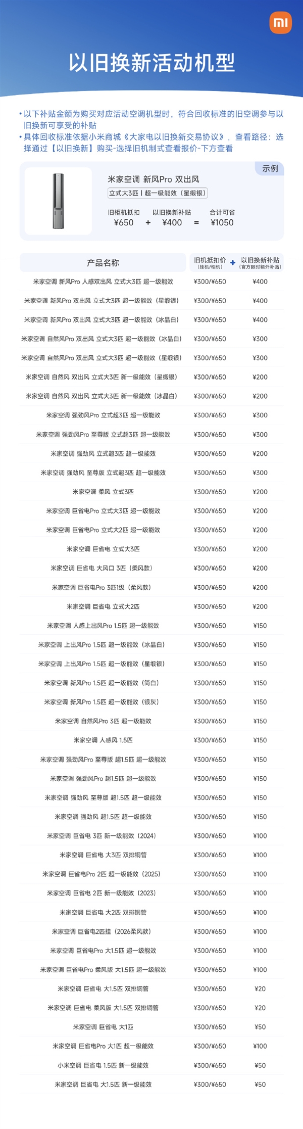 7月空调换新福利!小米补贴最高400元 一次上门送拆装全搞定