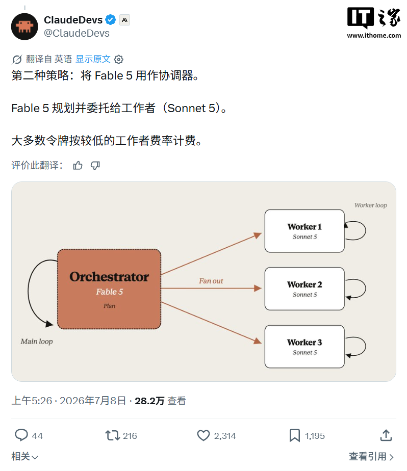 官方支招教你省 Token:两种 AI 方案让 Claude Fable 5 和 Sonnet 5 搭配干活