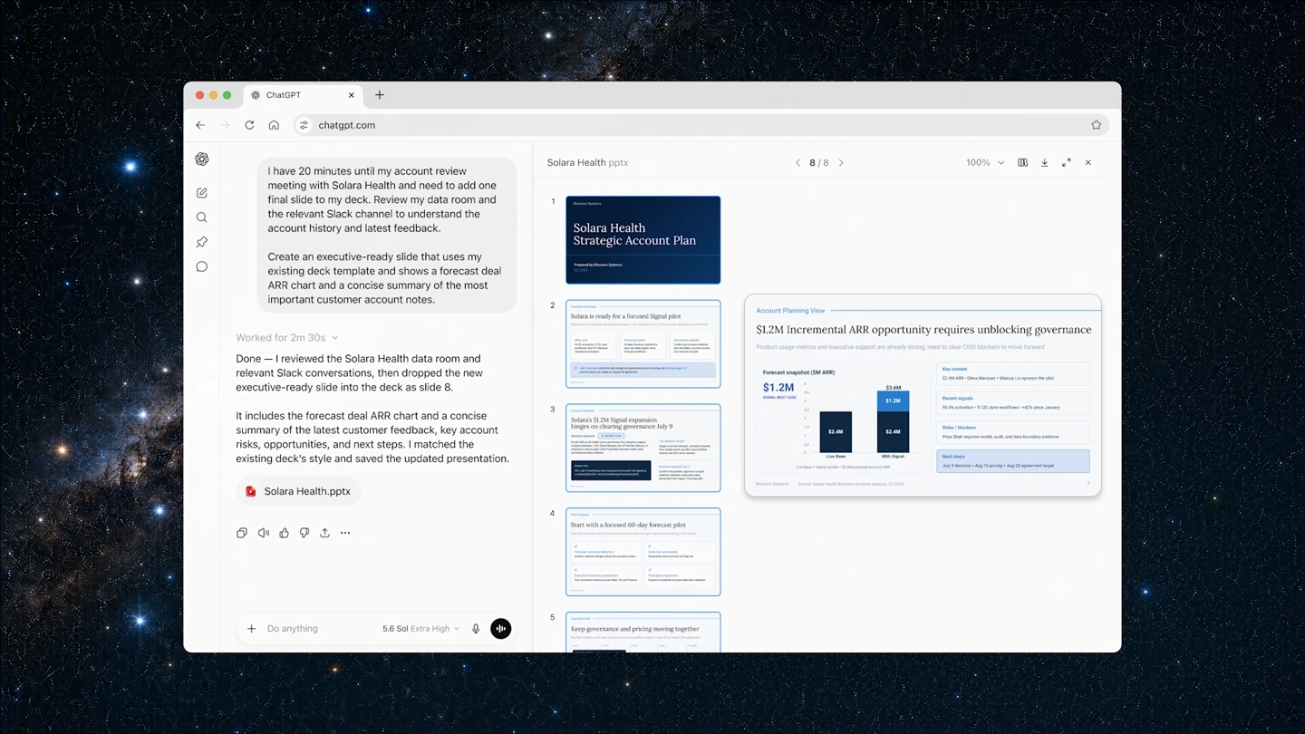 OpenAI 推出 ChatGPT Work 智能体:GPT-5.6 支持,可驾驭长时间、多步骤任务