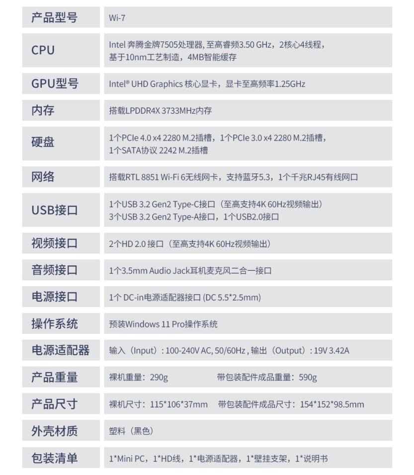 桌面千元新势力！磐镭WI-7 7505迷你主机国补价真香