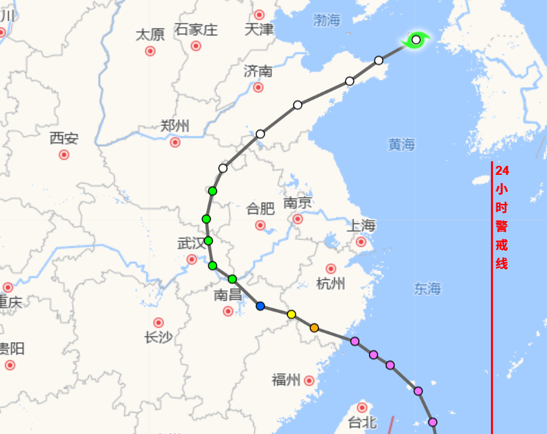 台风“弗雷德”路径 来源：温州台风网