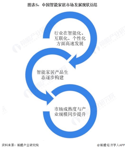 图表5：中国智能家居市场发展现状总结