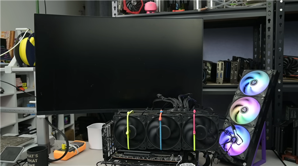 RTX 3080丧心病狂堆散热：360mm水冷+11个风扇全上！结果只提升不到5FPS