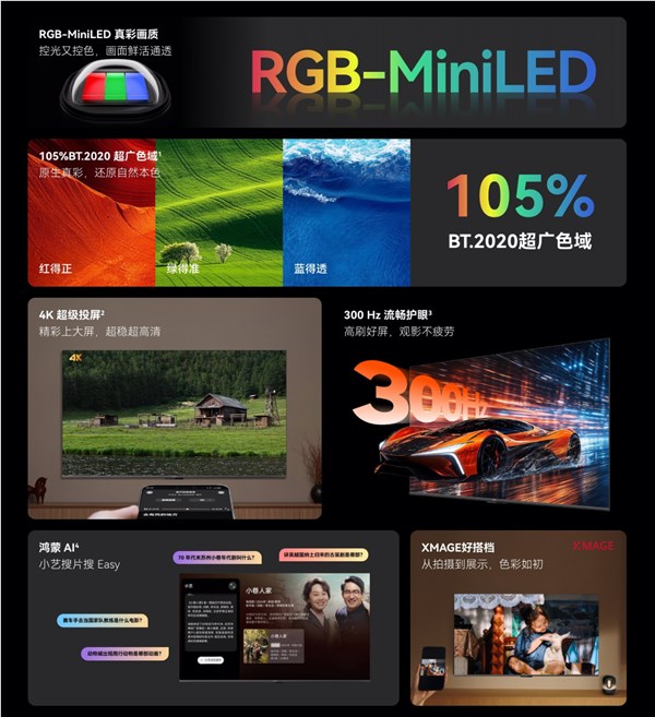 余承东官宣华为首款RGB-MiniLED电视 8月5日开售 3499元起