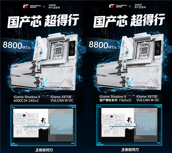 国产颗粒DDR5冲上8800MT/s！七彩虹X870E白火神助力创下新纪录