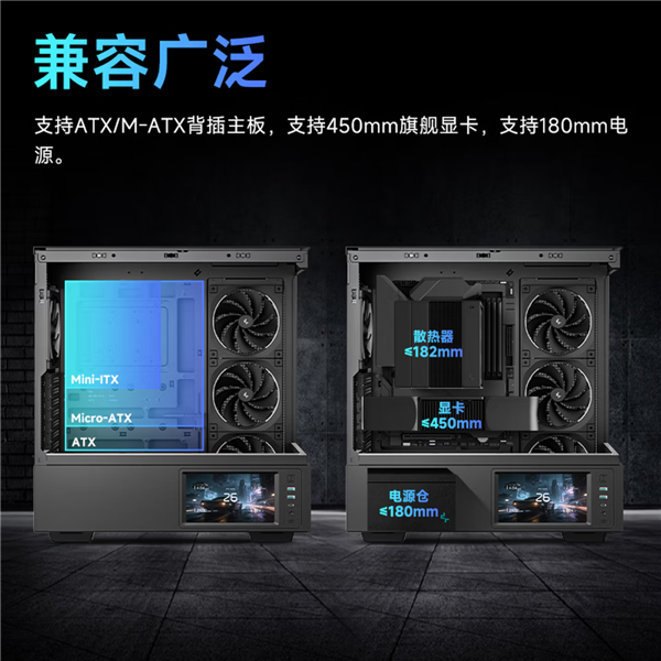 买副屏送机箱！九州风神CH690 LCD 899元开售：可放动画、可看温度